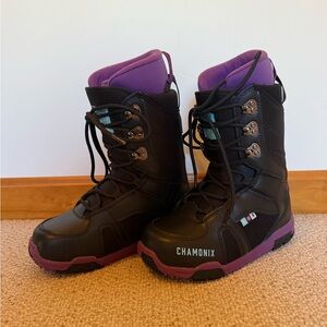Burton Chamonix Black and Purple Women's Snowboard Boots